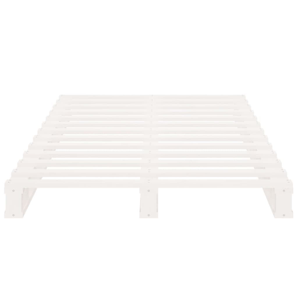 Bedframe Massief Grenenhout 100 x 200 cm Wit