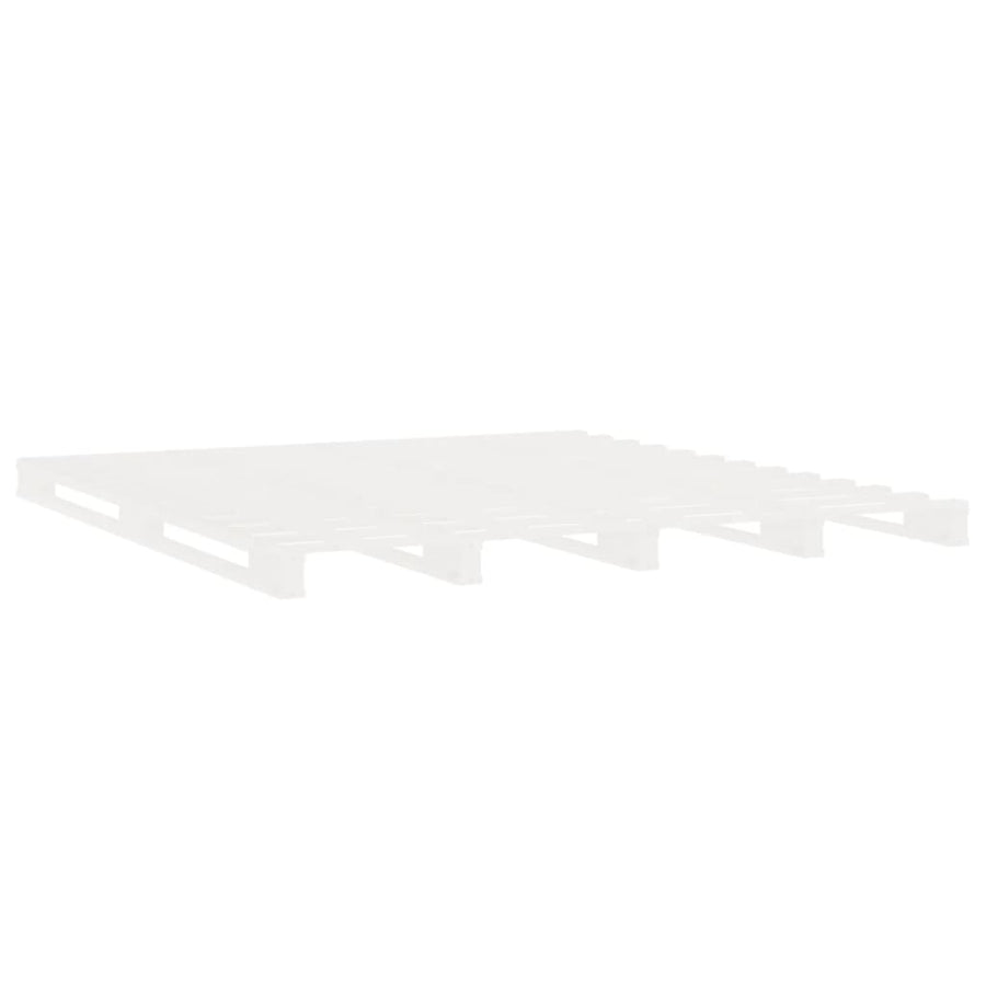 Bedframe Zonder Matras Massief Grenenhout 140 x 200 cm Wit