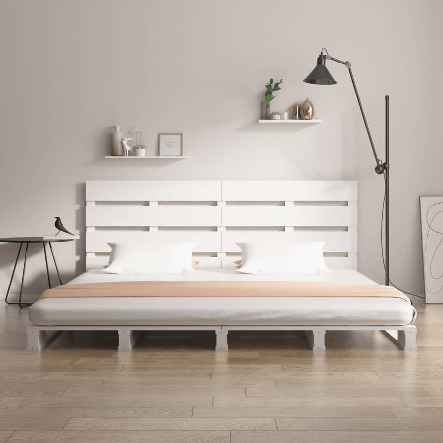 Bedframe Massief Grenenhout 160 x 200 cm Wit