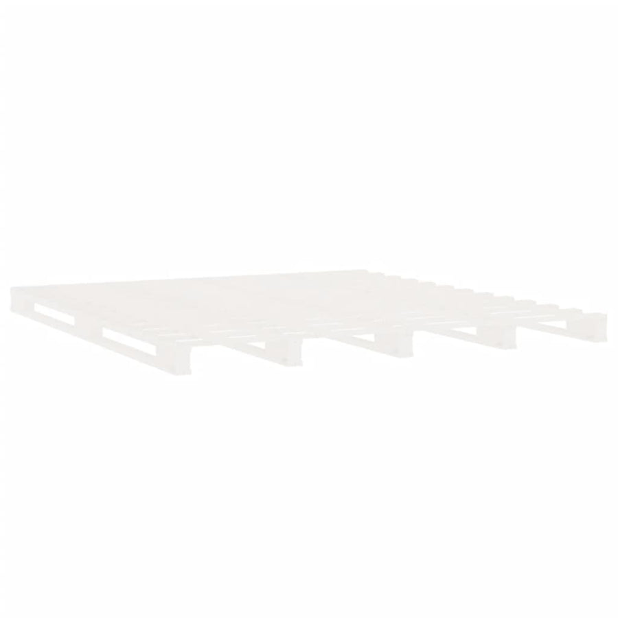 Bedframe Massief Grenenhout 160 x 200 cm Wit