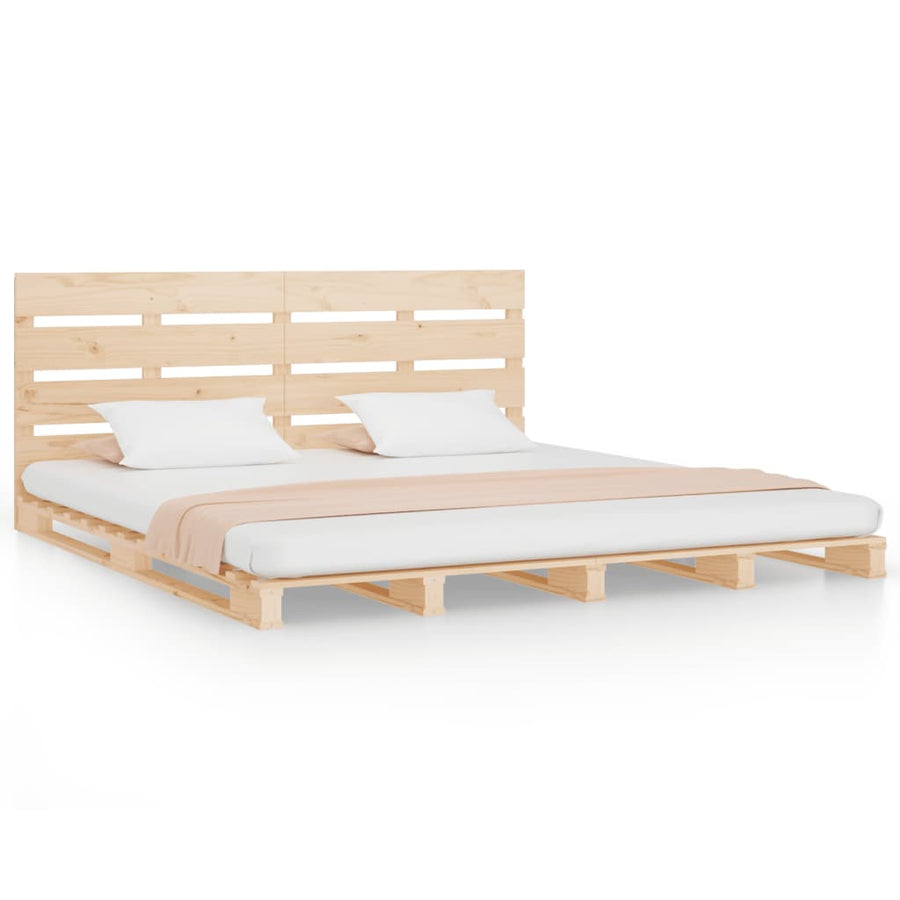 Bedframe Massief Grenenhout 6Ft Super King 180 x 200 cm Naturel