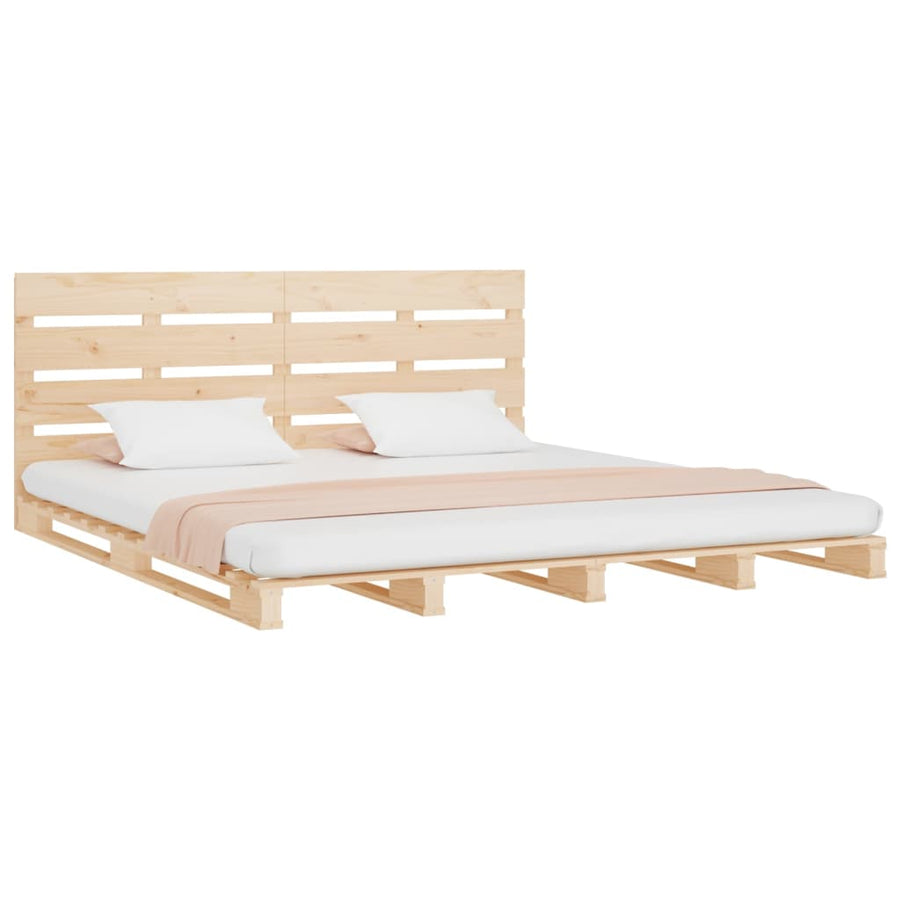 Bedframe Massief Grenenhout 6Ft Super King 180 x 200 cm Naturel