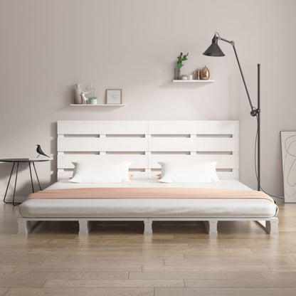 Bedframe Massief Grenenhout 6Ft Super King 180 x 200 cm Wit