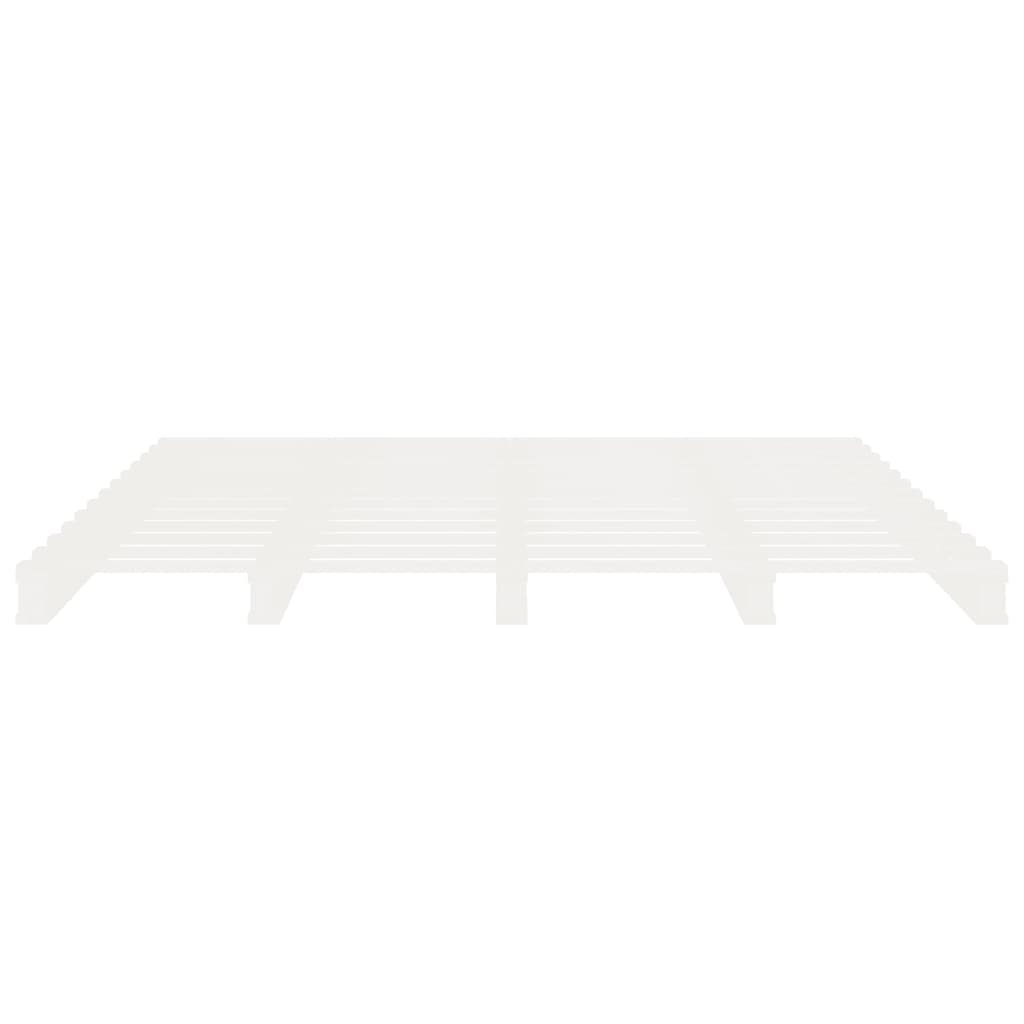 Bedframe Massief Grenenhout 6Ft Super King 180 x 200 cm Wit