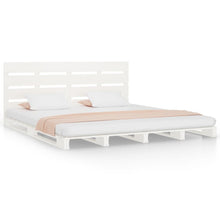 Bedframe Zonder Matras Massief Grenenhout 200 x 200 cm Wit