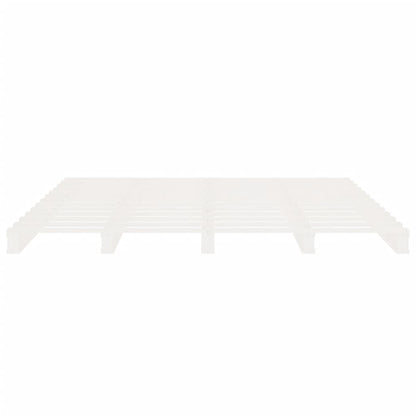 Bedframe Zonder Matras Massief Grenenhout 200 x 200 cm Wit