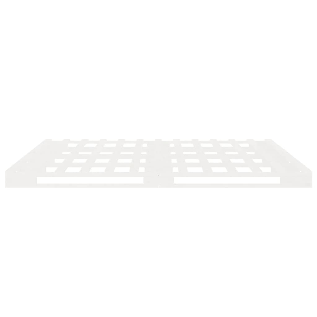 Bedframe Zonder Matras Massief Grenenhout 200 x 200 cm Wit