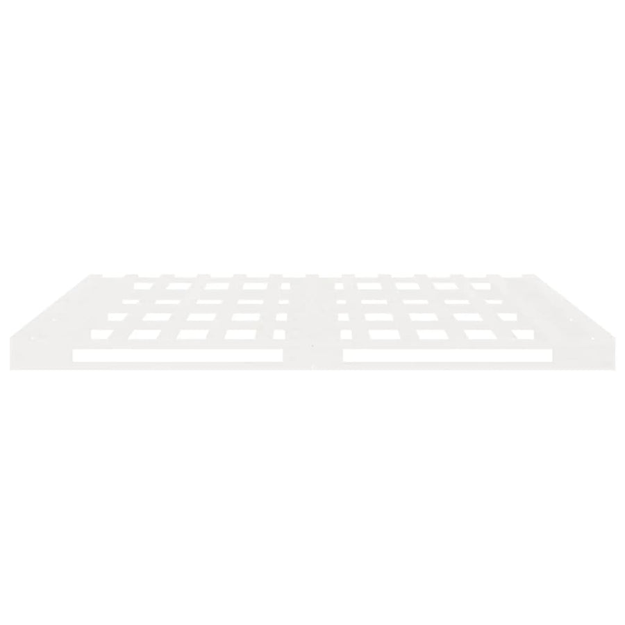 Bedframe Zonder Matras Massief Grenenhout 200 x 200 cm Wit