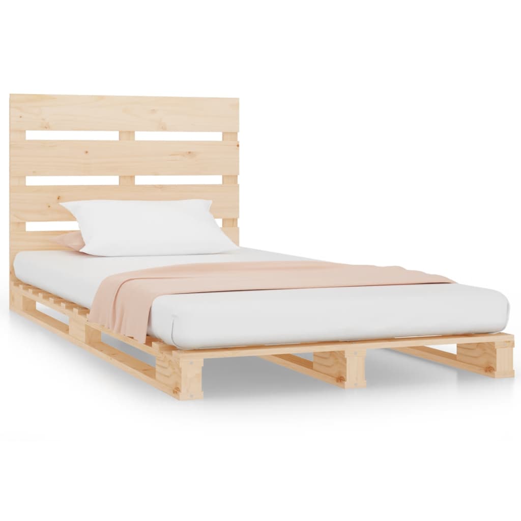 Bedframe Massief Grenenhout 75 x 190 cm Naturel
