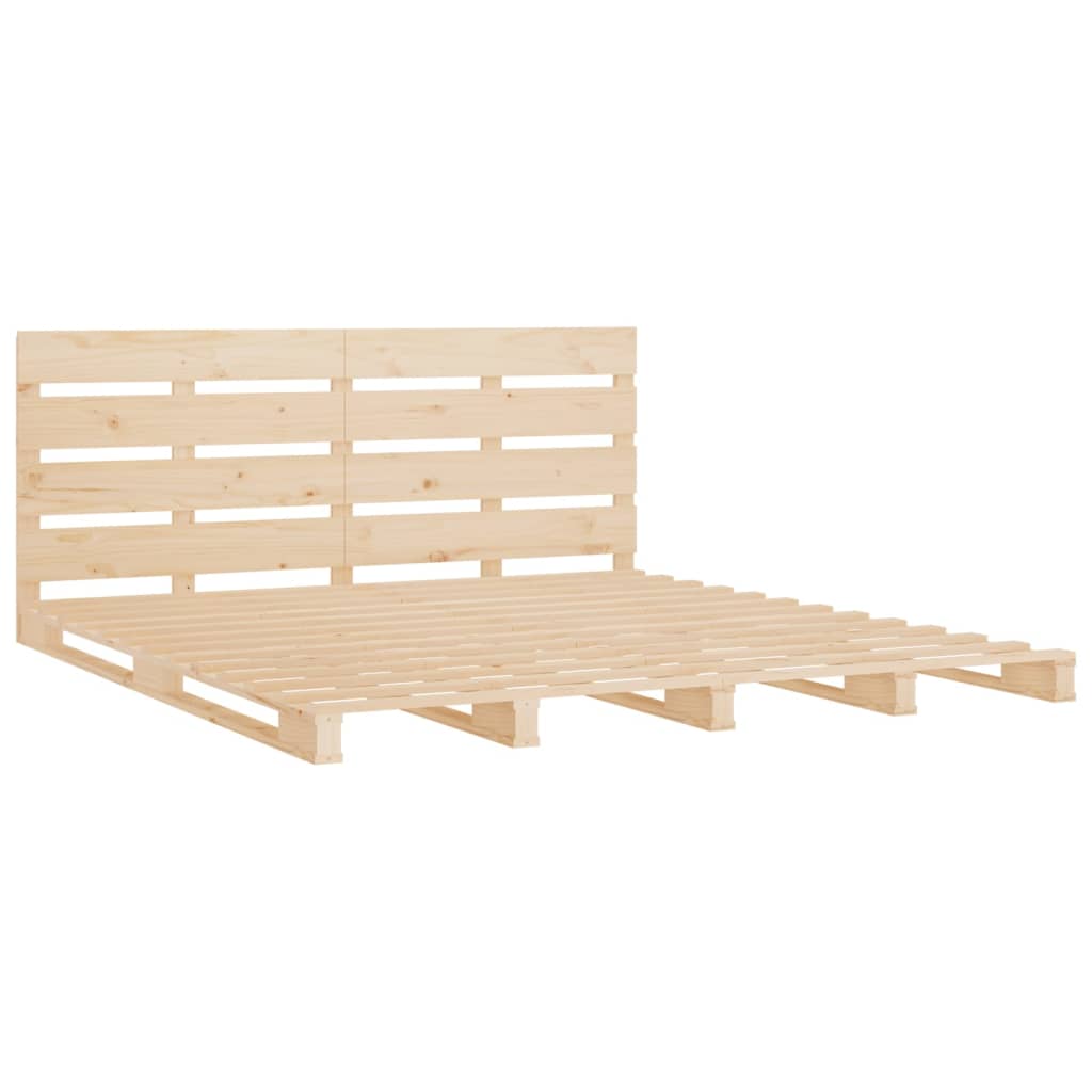 Bedframe Massief Grenenhout 135 x 190 cm Naturel