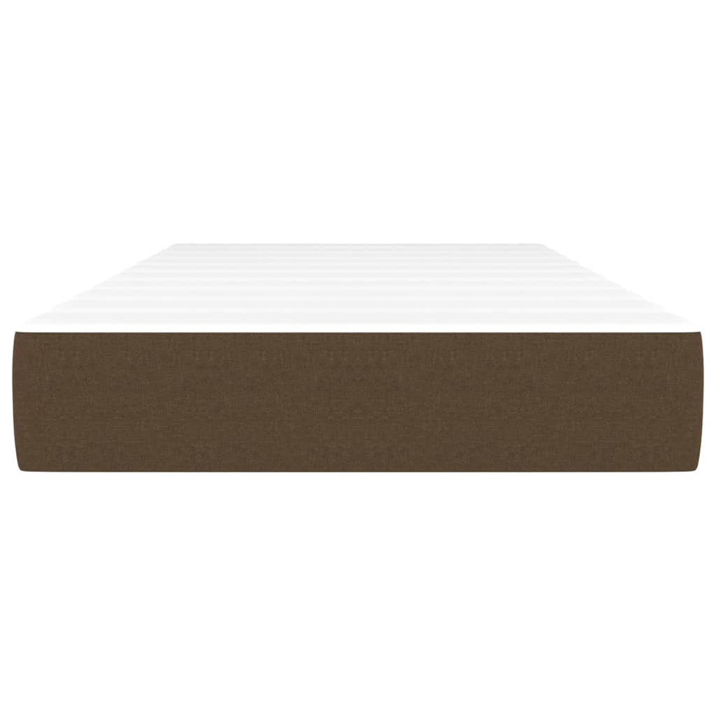 Pocketveringmatras 80x200x20 cm stof donkerbruin