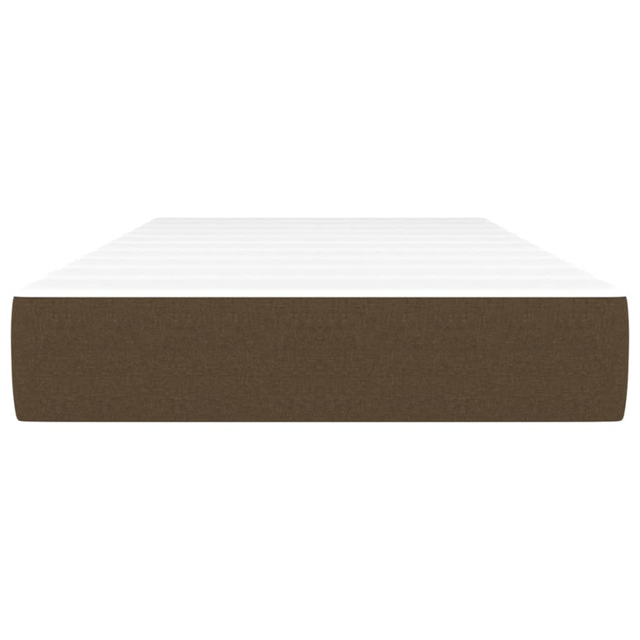 Pocketveringmatras 80x200x20 cm stof donkerbruin