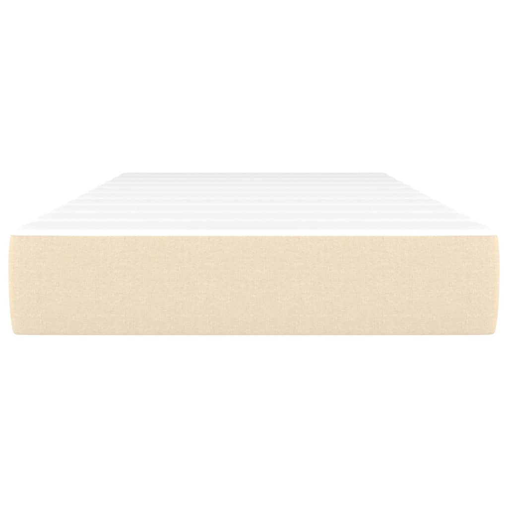 Pocketveringmatras 80x200x20 cm stof crèmekleurig