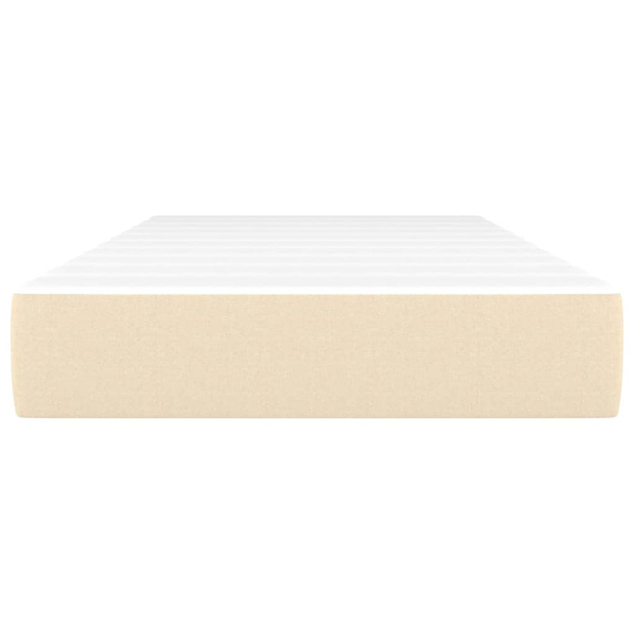 Pocketveringmatras 80x200x20 cm stof crèmekleurig