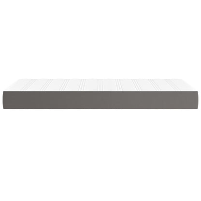 Pocketveringmatras 80x200x20 cm kunstleer grijs