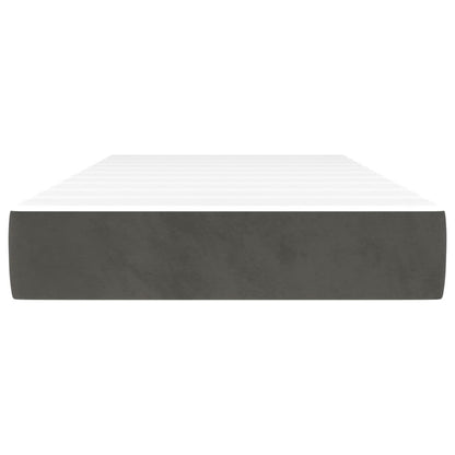 Pocketveringmatras 80X200X20 Cm Fluweel Donkergrijs