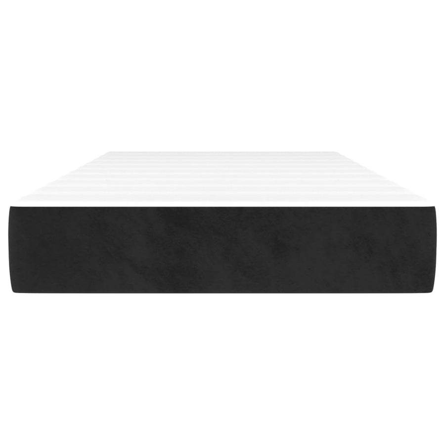 Pocketveringmatras 80X200X20 Cm Fluweel Zwart
