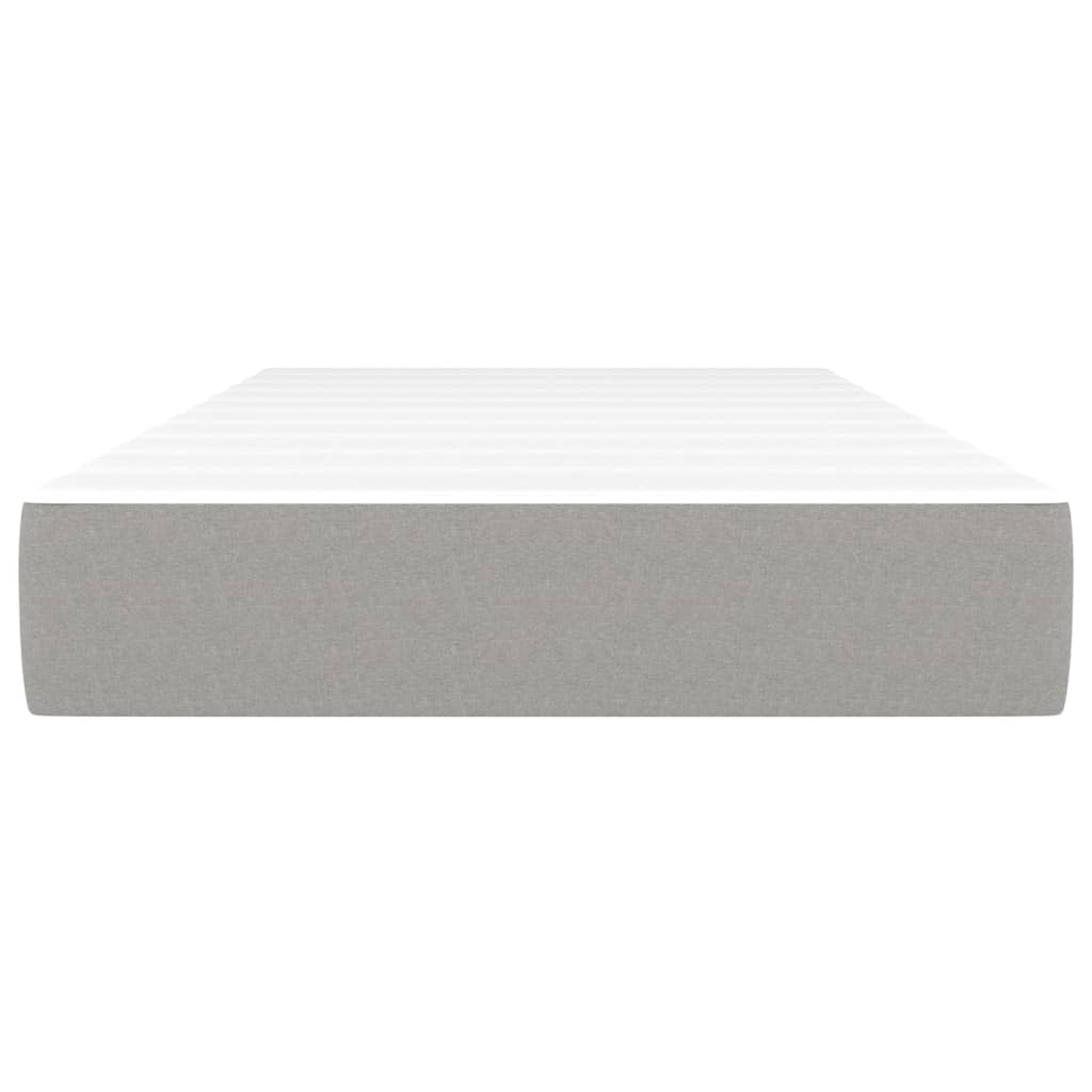 Pocketveringmatras 90x190x20 cm stof lichtgrijs