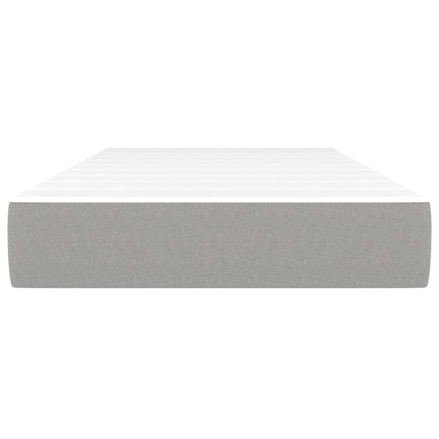 Pocketveringmatras 90x190x20 cm stof lichtgrijs