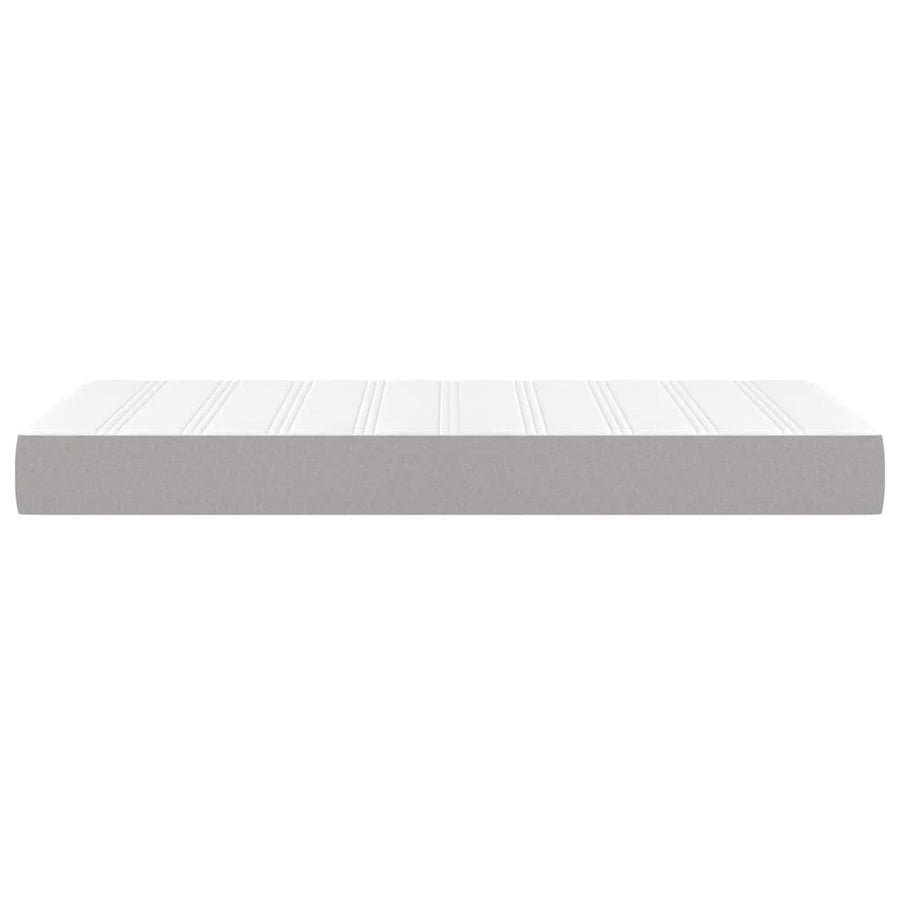 Pocketveringmatras 90x190x20 cm stof lichtgrijs