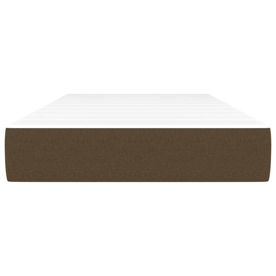Pocketveringmatras 90x190x20 cm stof donkerbruin