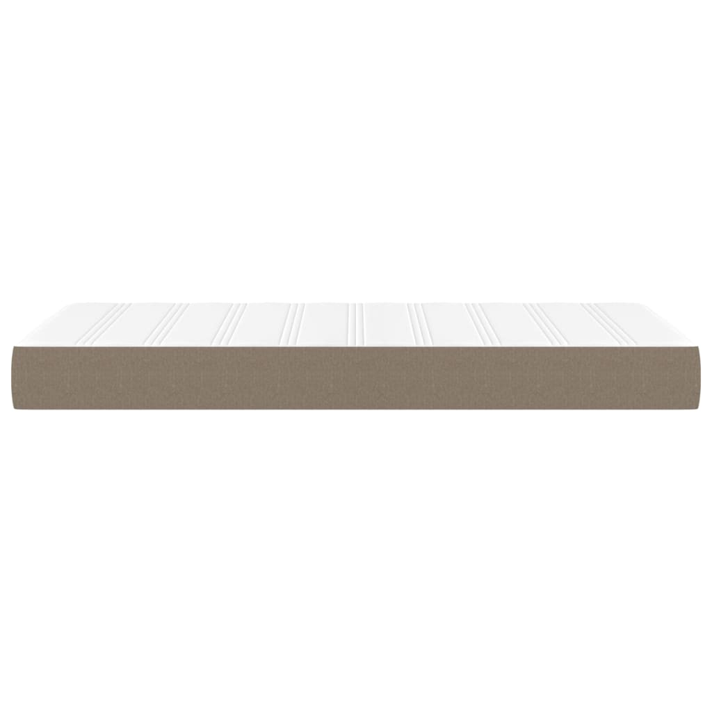 Pocketveringmatras 90x190x20 cm stof taupe