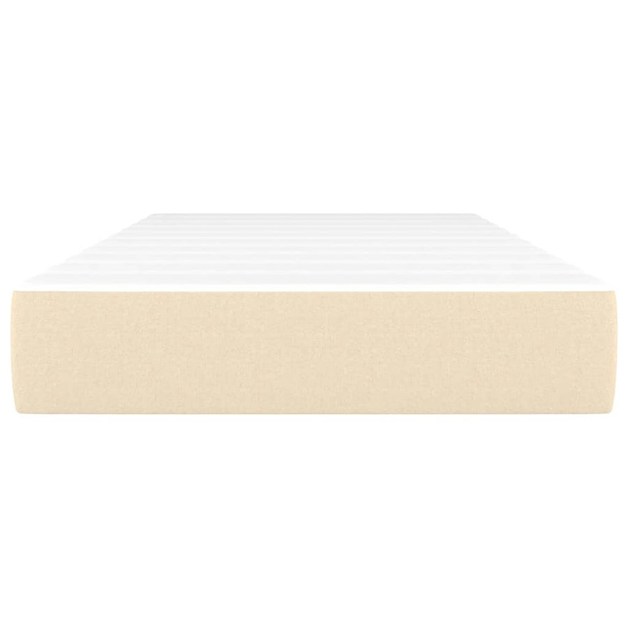 Pocketveringmatras 90x190x20 cm stof crèmekleurig
