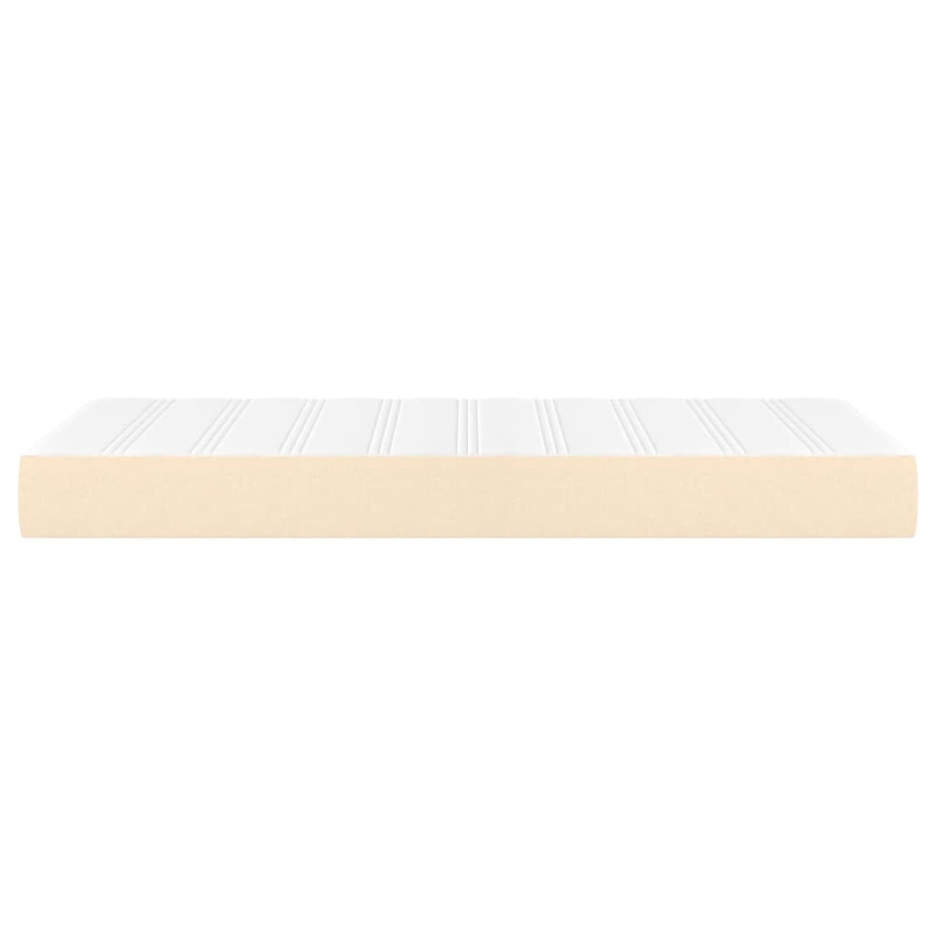 Pocketveringmatras 90x190x20 cm stof crèmekleurig