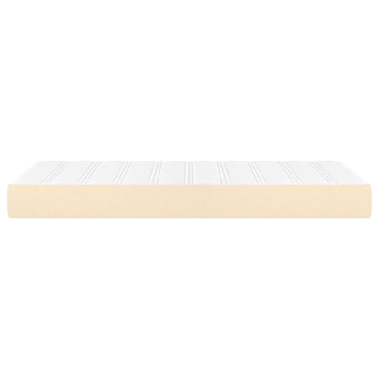 Pocketveringmatras 90x190x20 cm stof crèmekleurig