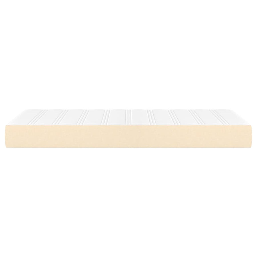 Pocketveringmatras 90x190x20 cm stof crèmekleurig