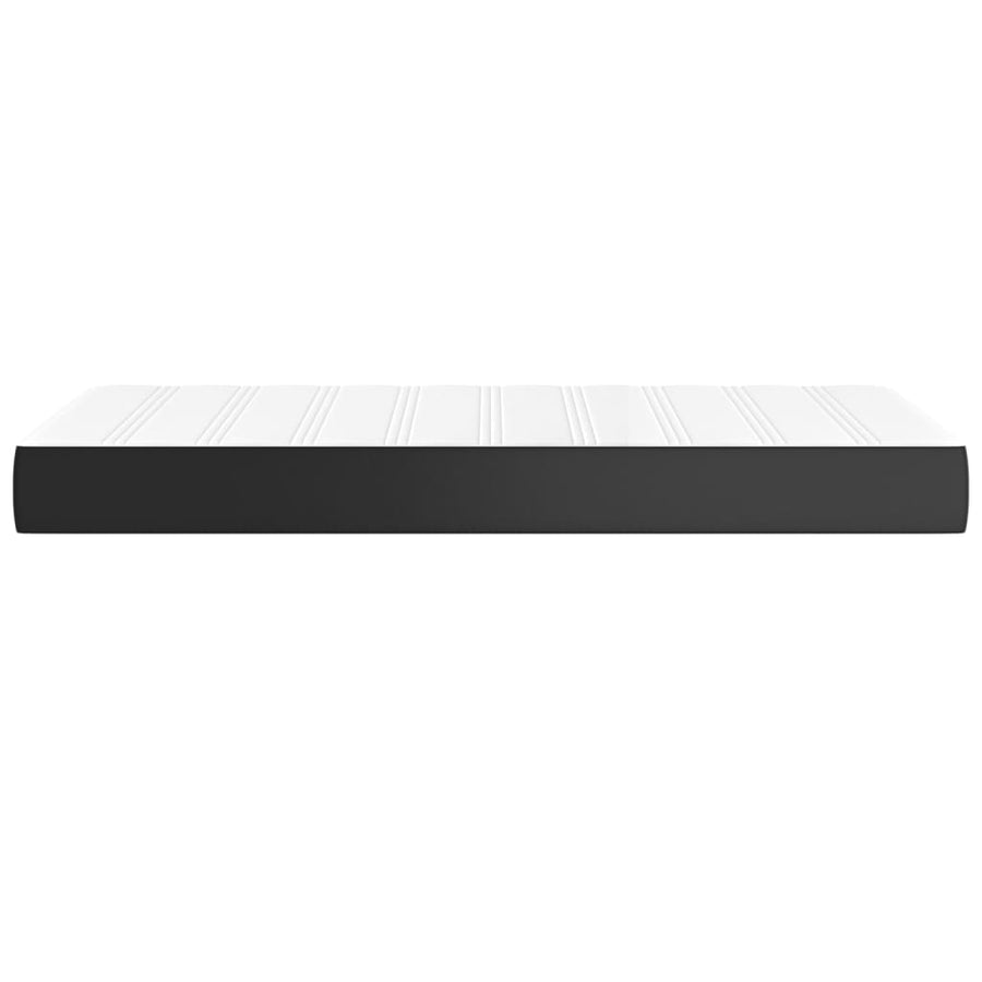 Pocketveringmatras 90x190x20 cm kunstleer zwart