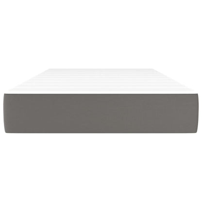 Pocketveringmatras 90x190x20 cm kunstleer grijs