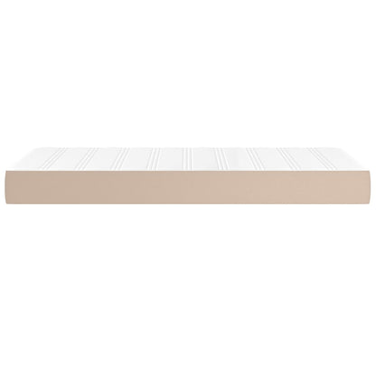 Pocketveringmatras 90X190X20 Cm Kunstleer Cappuccinokleurig 90 x 190 cm