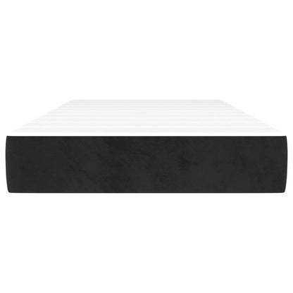 Pocketveringmatras 90X190X20 Cm Fluweel Zwart