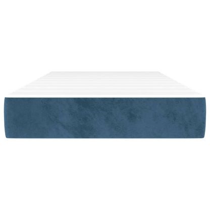 Pocketveringmatras 90X190X20 Cm Fluweel Donkerblauw