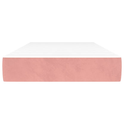 Pocketveringmatras 90X190X20 Cm Fluweel Roze