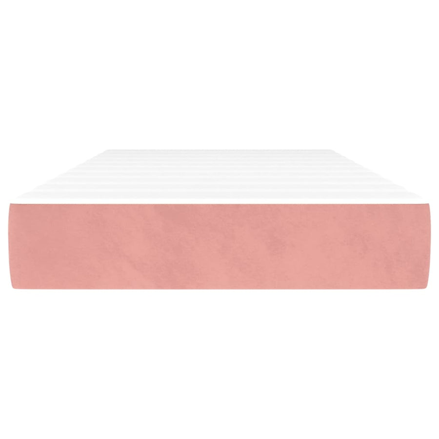 Pocketveringmatras 90X190X20 Cm Fluweel Roze