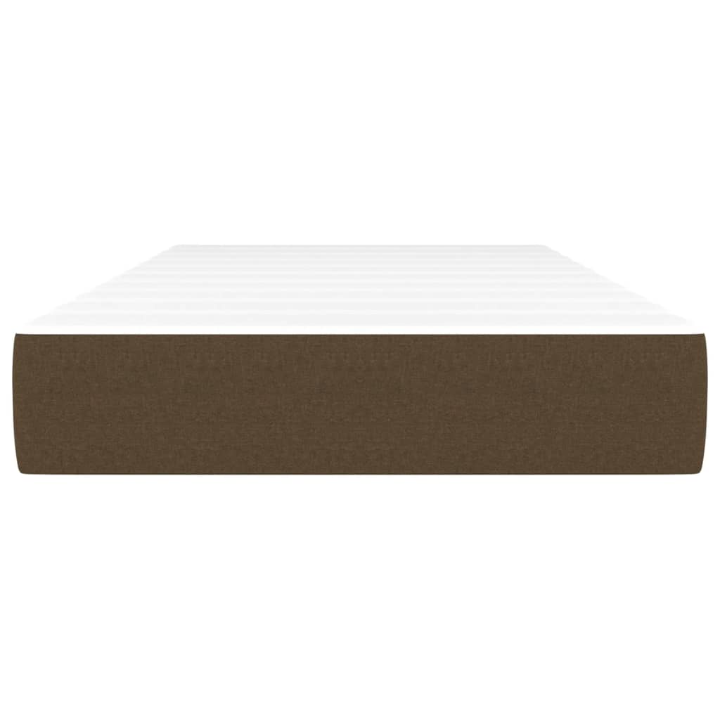 Pocketveringmatras 90x200x20 cm stof donkerbruin