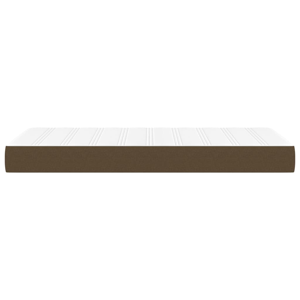 Pocketveringmatras 90x200x20 cm stof donkerbruin