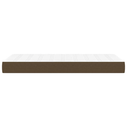 Pocketveringmatras 90x200x20 cm stof donkerbruin