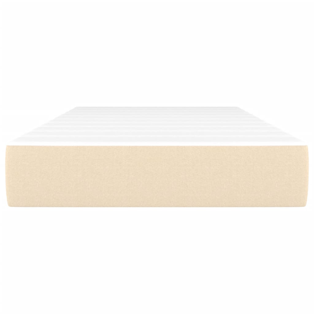 Pocketveringmatras 90x200x20 cm stof crèmekleurig