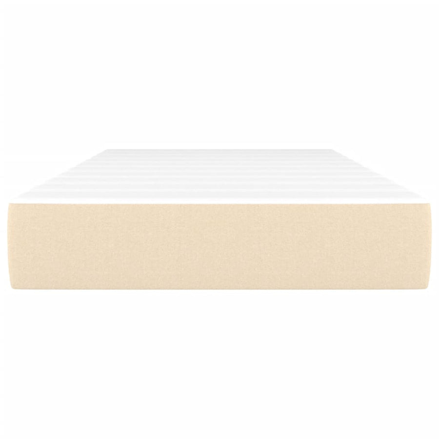 Pocketveringmatras 90x200x20 cm stof crèmekleurig