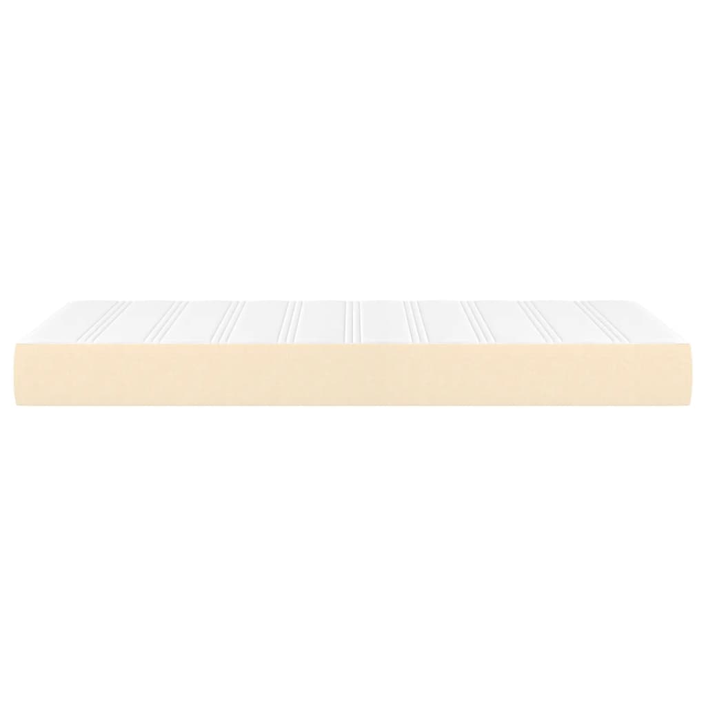 Pocketveringmatras 90x200x20 cm stof crèmekleurig