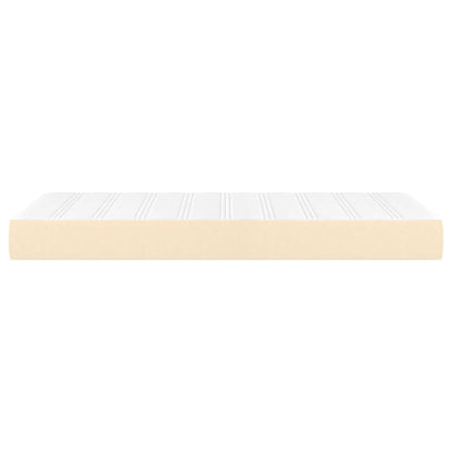 Pocketveringmatras 90x200x20 cm stof crèmekleurig