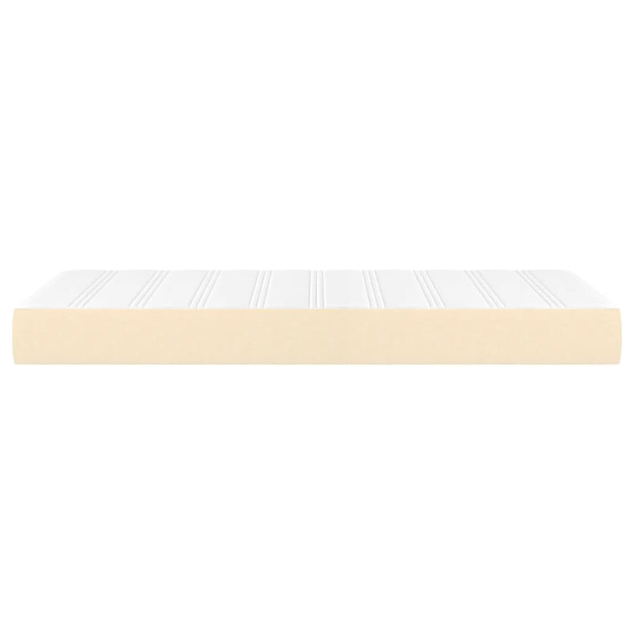 Pocketveringmatras 90x200x20 cm stof crèmekleurig