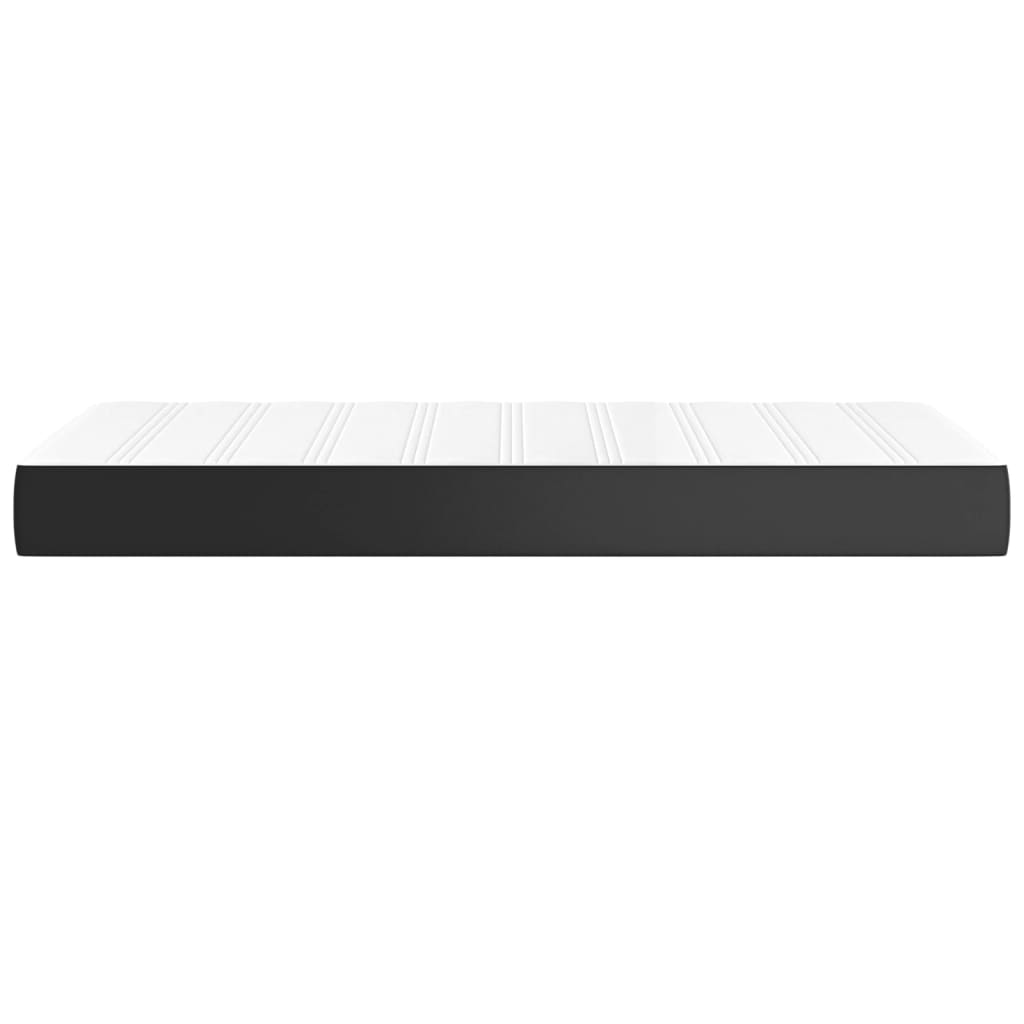 Pocketveringmatras 90x200x20 cm kunstleer zwart