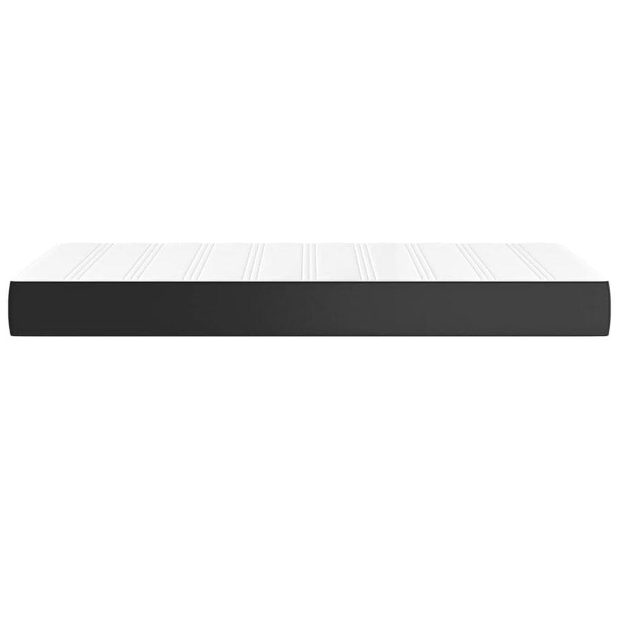Pocketveringmatras 90x200x20 cm kunstleer zwart
