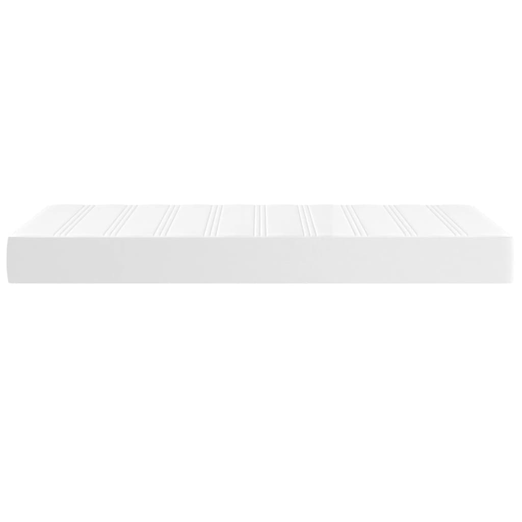 Pocketveringmatras 90x200x20 cm kunstleer wit
