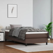 Pocketveringmatras medium 90x200x20 cm kunstleer bruin