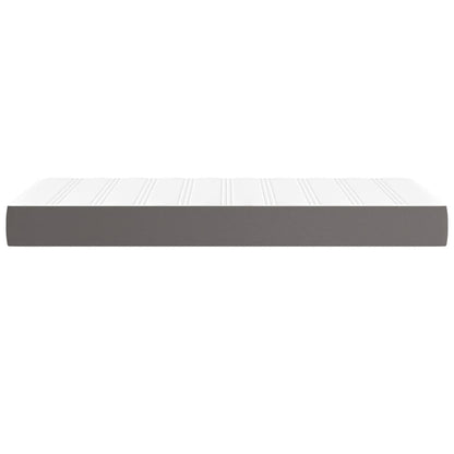 Pocketveringmatras 90x200x20 cm kunstleer grijs